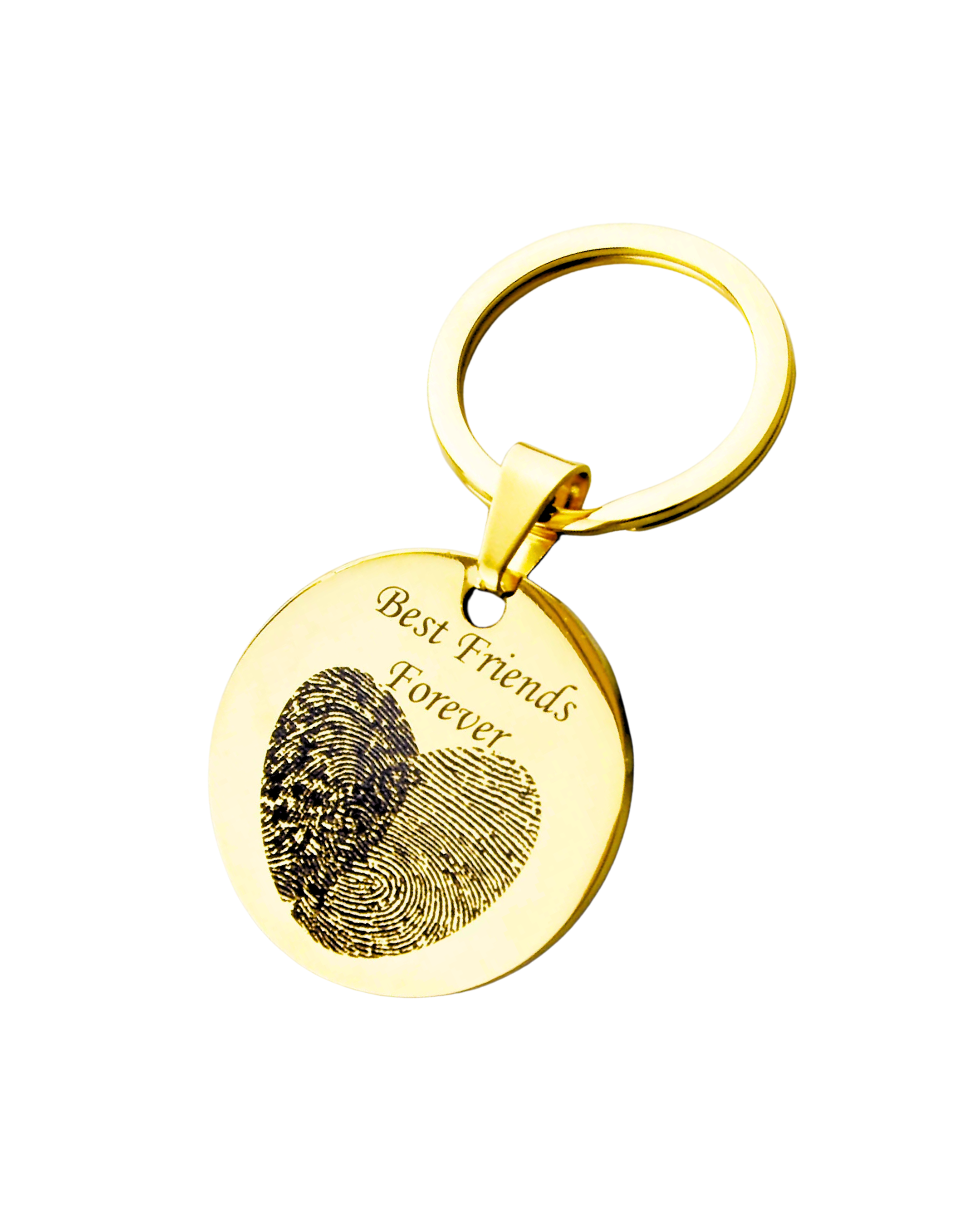 Love footprints necklace - round plate