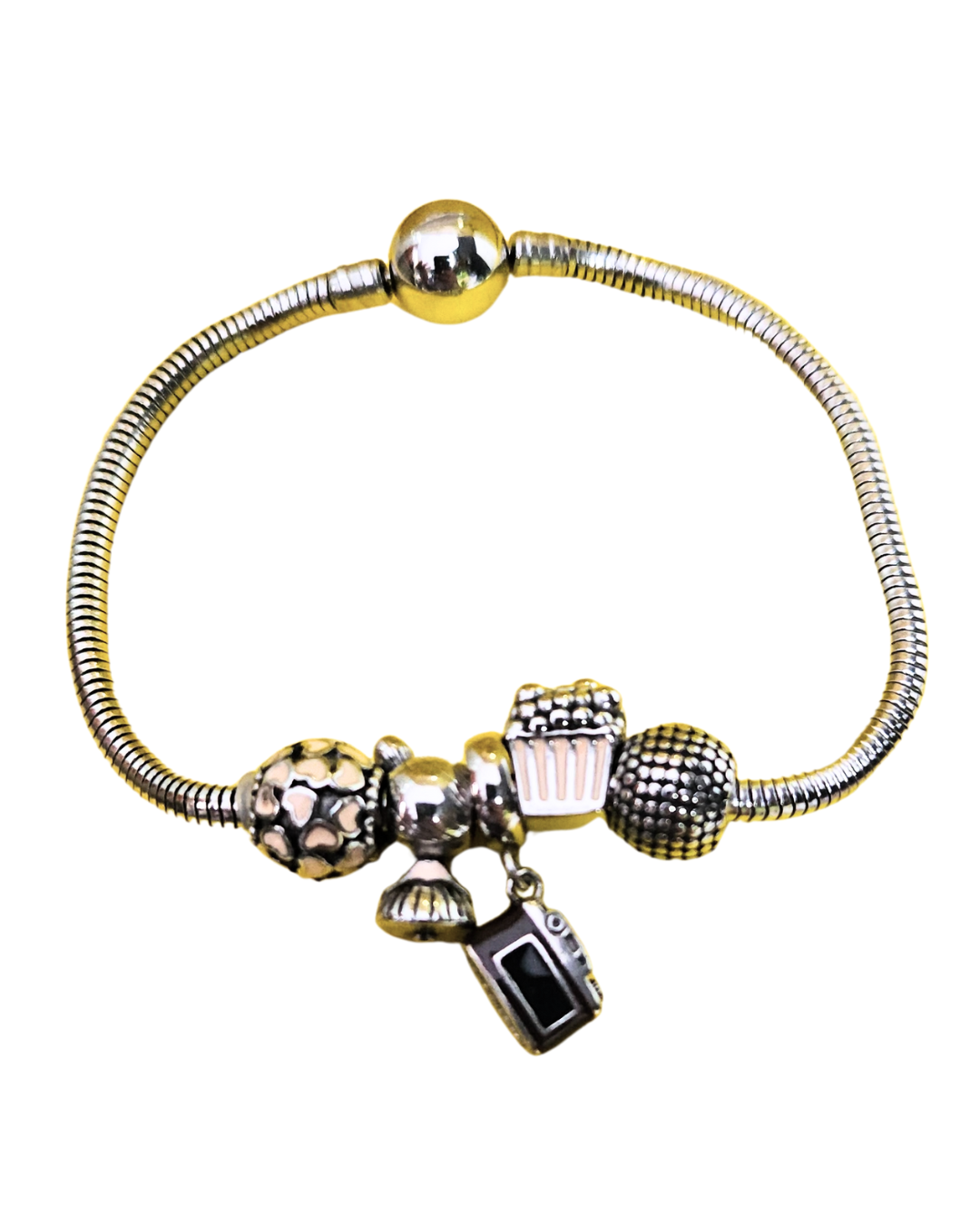 Movable charm bracelet