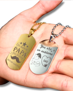 COLLAR PLACA MILITAR CON FOTOGRABADO