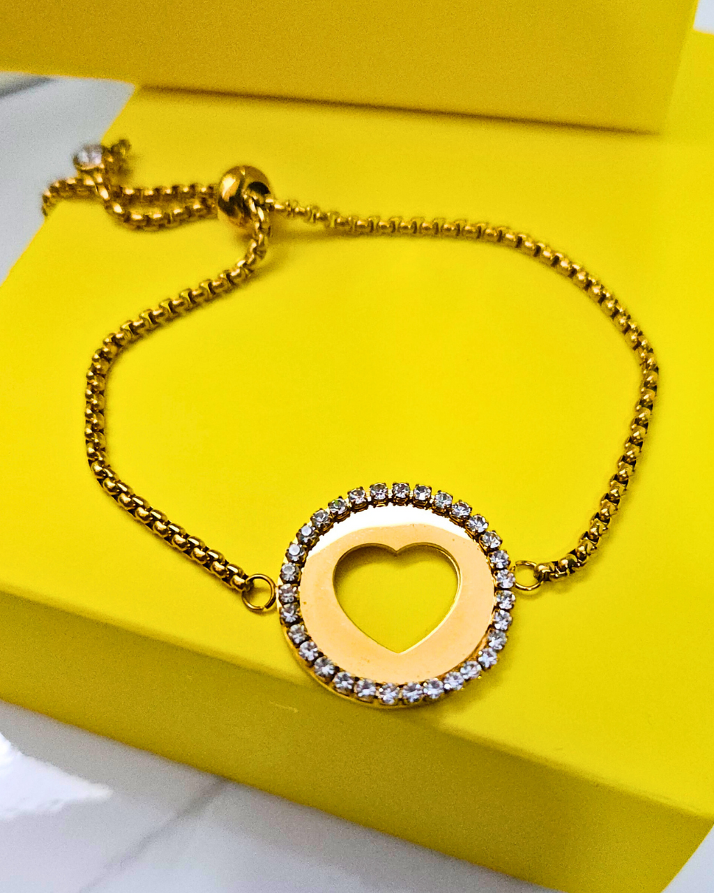 PULSERA CORAZON Y CIRCONES