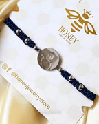 PULSERA MINI PLACA REDONDO CON FOTOGRABADO