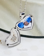 Collar Relicario corazón espejo
