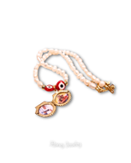Reliquary necklace with natural pearls