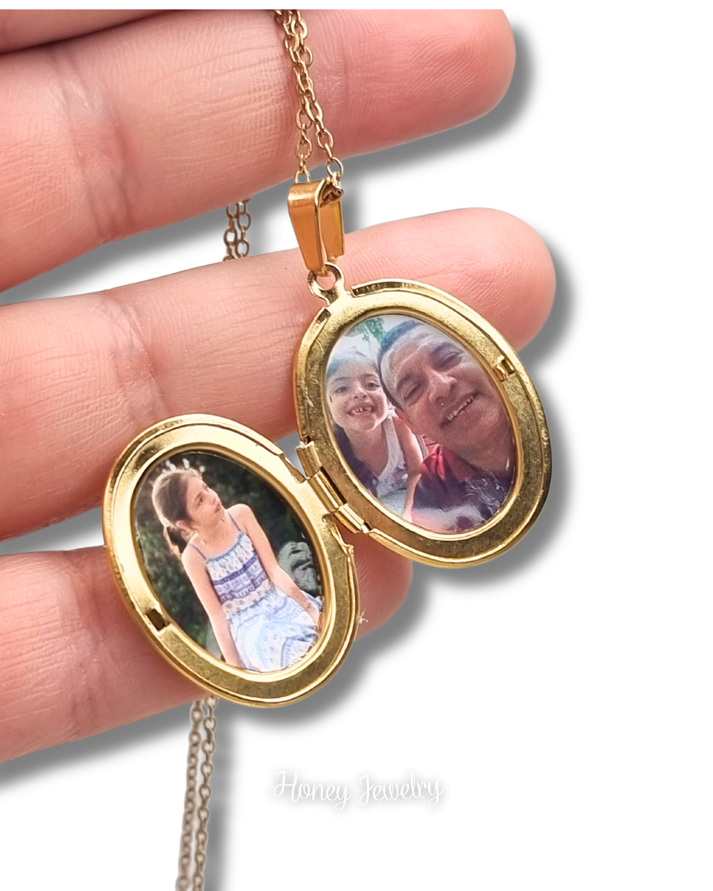 Foto-geëtste reliekschrijnketting