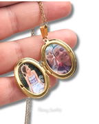 Foto-geëtste reliekschrijnketting