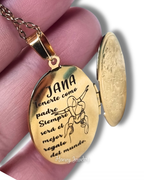 Foto-geëtste reliekschrijnketting