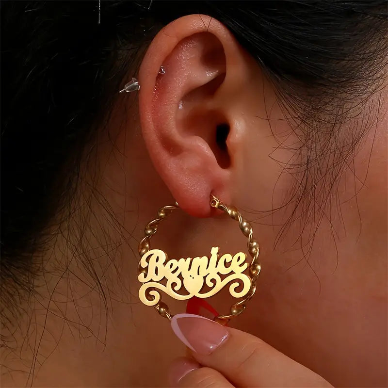 Maxi Hoops with Classic Name