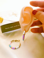 tricolor candonga earrings