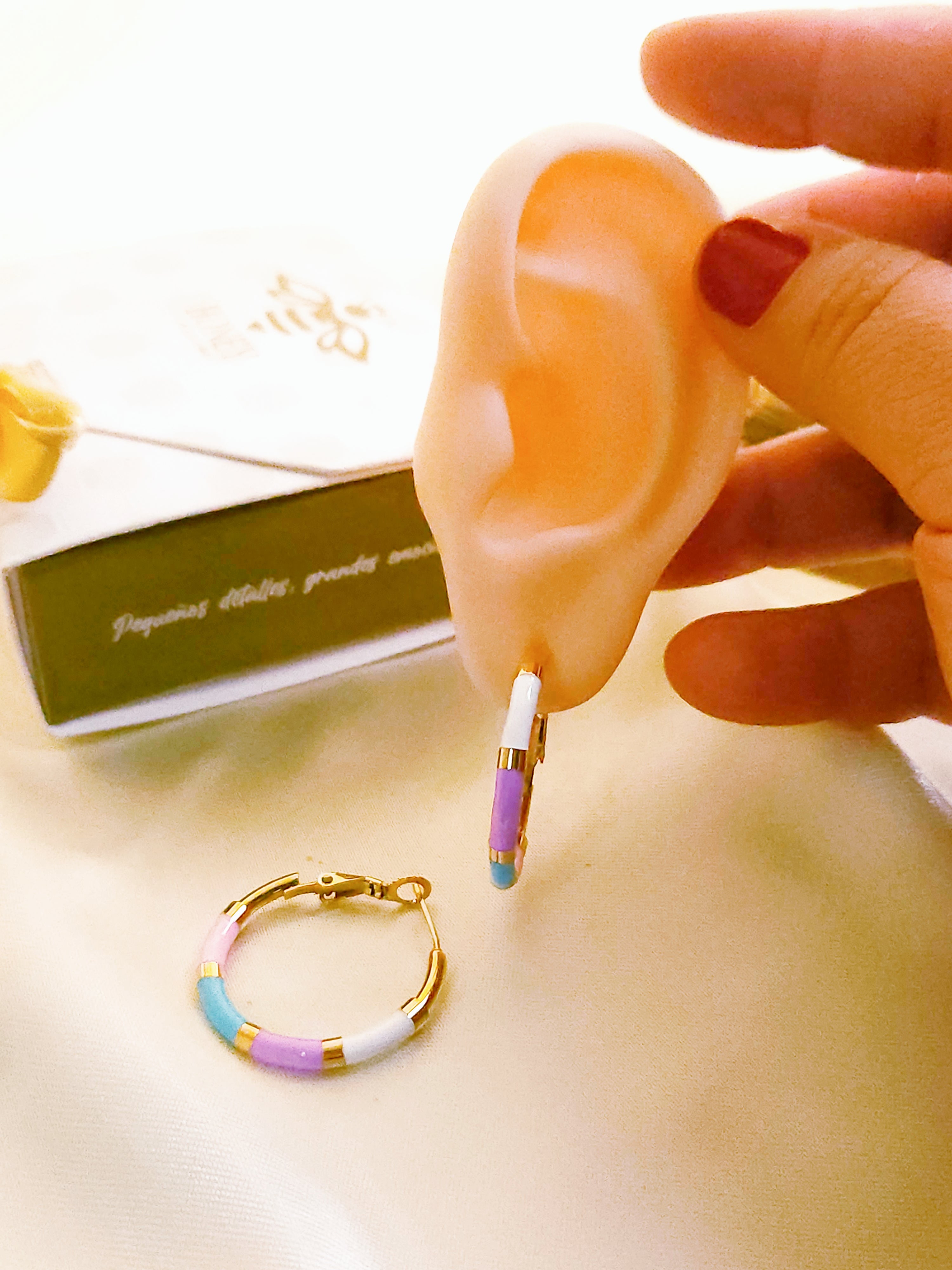 tricolor candonga earrings