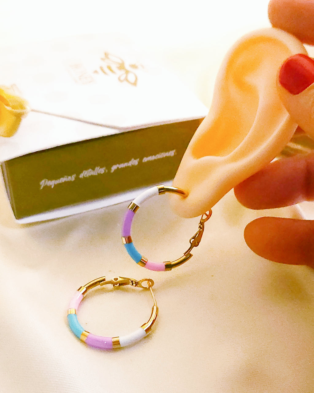 tricolor candonga earrings