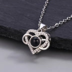 PRE ORDEN - COLLAR CORAZON INFINITO CIRCONES CON FOTO PROYECCION