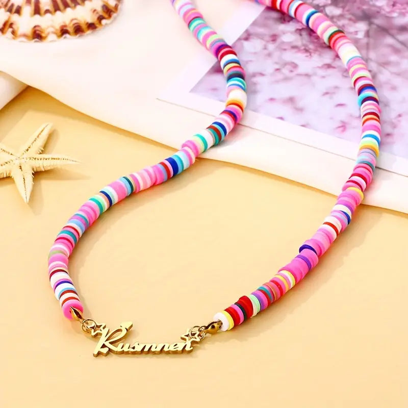 COLLAR CON NOMBRE Y FIMO
