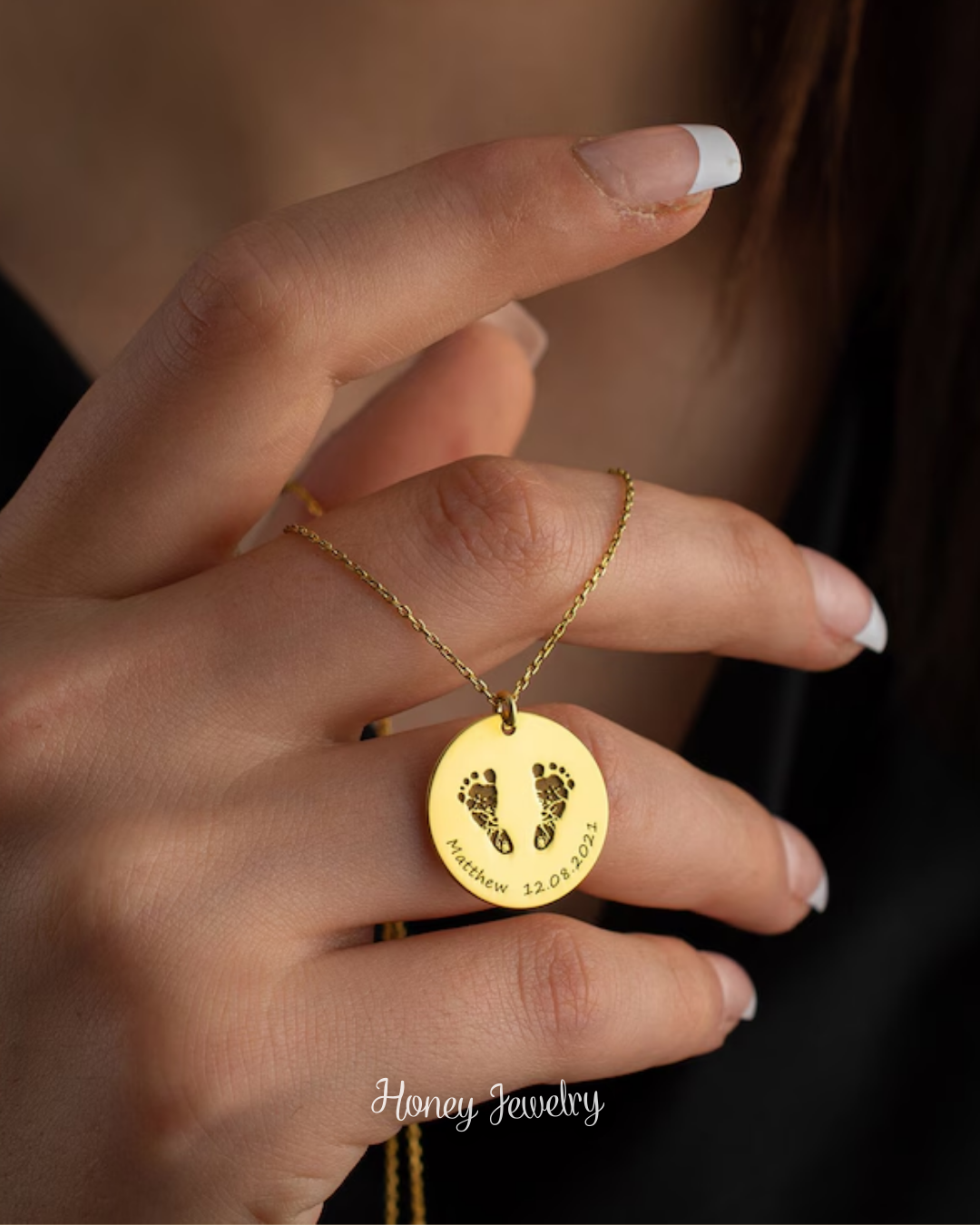 COLLAR HUELLAS DE BEBÉ PARA MUJER