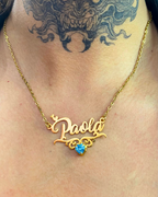 COLLAR CON NOMBRE MARCO Y CIRCON CORAZON