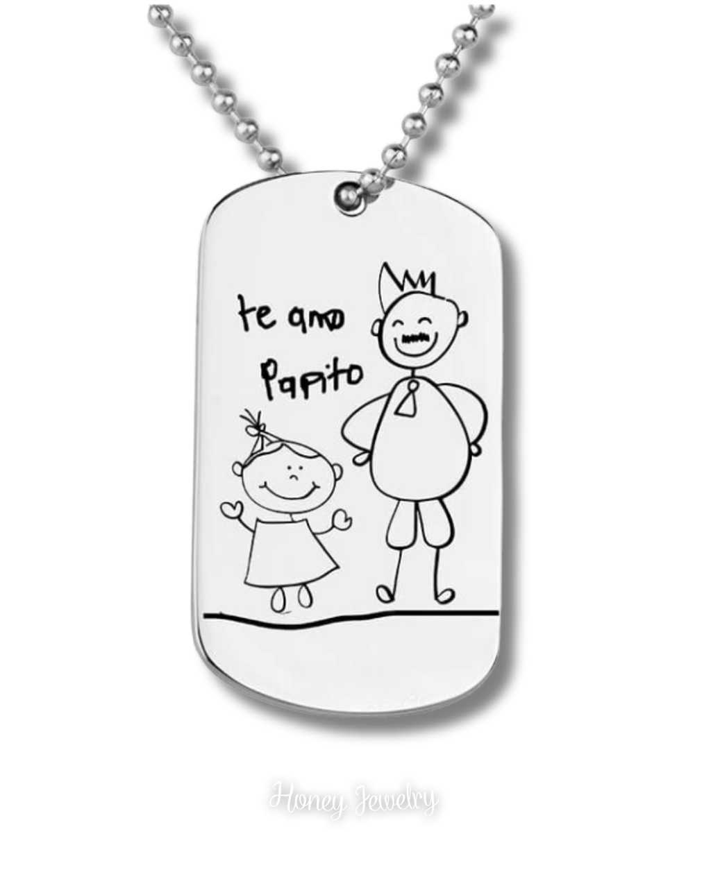 Doodles Military Badge Necklace for Dad