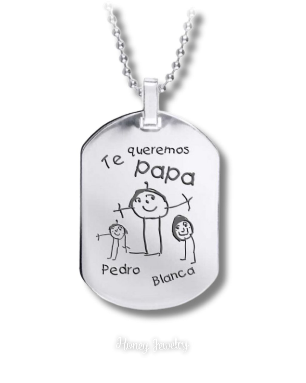 Doodles Military Badge Necklace for Dad